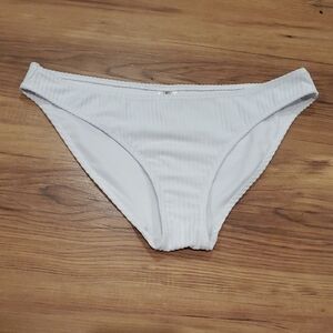 Forever 21 White Ribbed Swimwear